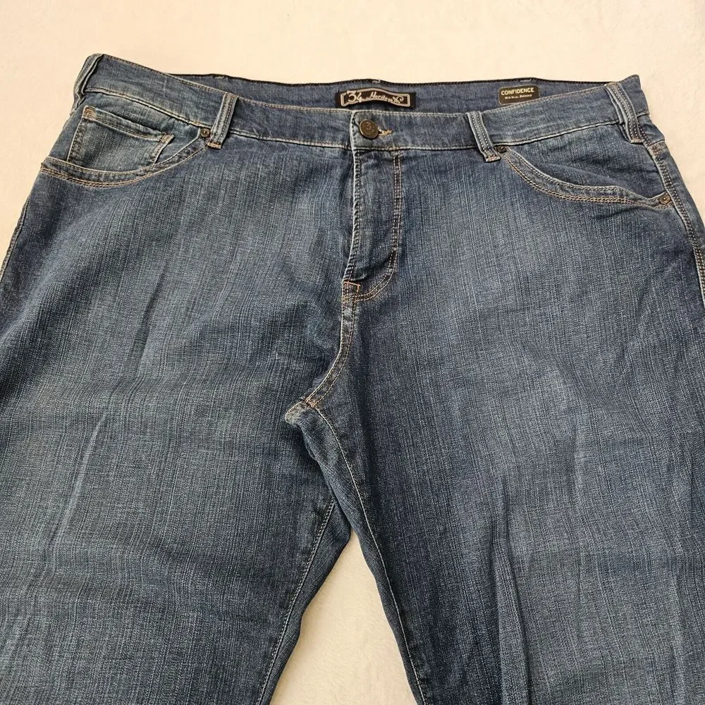 34 Heritage Jeans Mens 41 x 32.5 Confidence Mid Rise Relax‎ Blue Dark Wash Denim